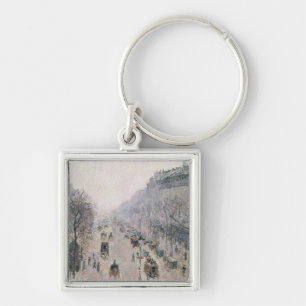 Boulevard Montmartre, 1897 (oil on canvas) Key Ring