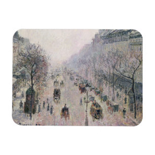 Boulevard Montmartre, 1897 (oil on canvas) Magnet