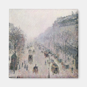 Boulevard Montmartre, 1897 (oil on canvas) Magnet