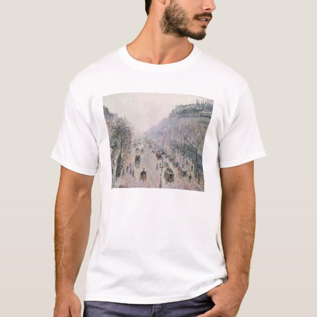 Boulevard Montmartre, 1897 (oil on canvas) T-Shirt (Front)