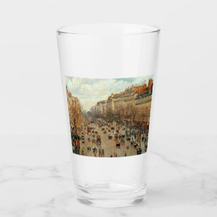 Boulevard Montmartre-Eremitage Camille Pissarro Glass