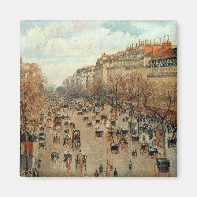 Boulevard Montmartre-Eremitage Camille Pissarro   Magnet (Front)