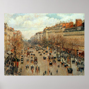Boulevard Montmartre-Eremitage Camille Pissarro Poster
