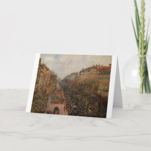 Boulevard Montmartre Mardi Gras by Camille Pissarr Card