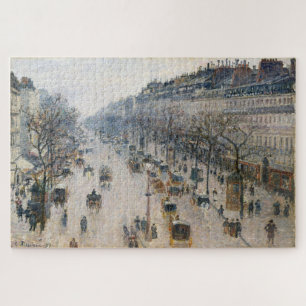 Boulevard Montmartre on a Winter Morning -Pissarro Jigsaw Puzzle