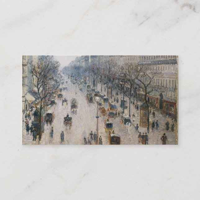 Boulevard Montmartre - Paris - Camille Pissarro Business Card (Front)