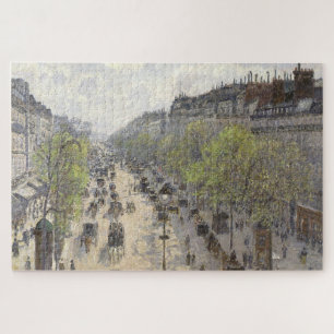 Boulevard Montmartre, Spring 1897:Camille Pissarro Jigsaw Puzzle