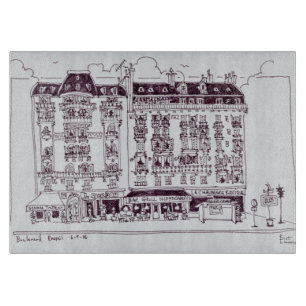 Boulevard Raspail, Paris, France Cutting Board