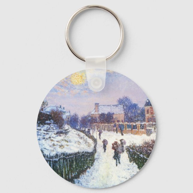 Boulevard Saint Denis Argenteuil by Claude Monet Key Ring (Front)