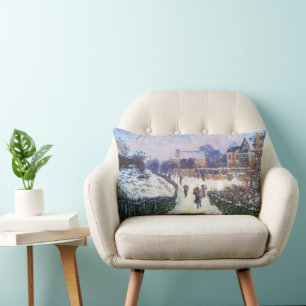 Boulevard Saint Denis Argenteuil by Claude Monet Lumbar Cushion