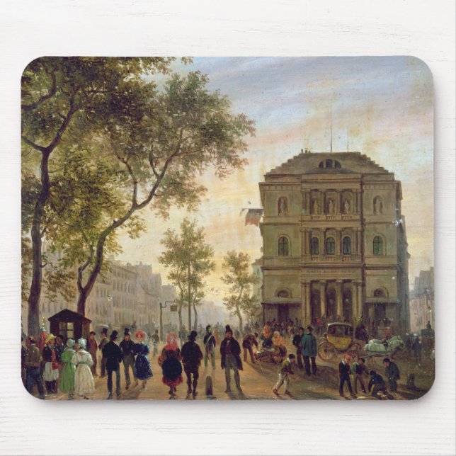 Boulevard Saint-Martin and the Theatre de Mouse Pad (Front)