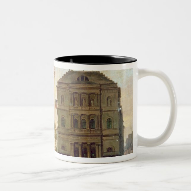 Boulevard Saint-Martin and the Theatre de Two-Tone Coffee Mug (Right)