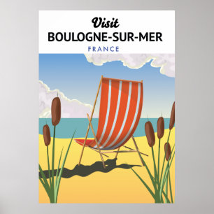 Boulogne-sur-Mer france travel poster