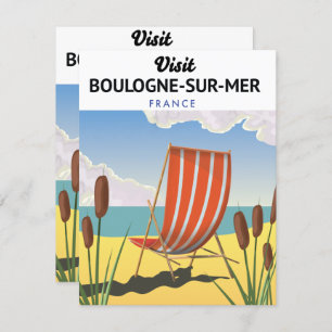 Boulogne-sur-Mer france travel poster