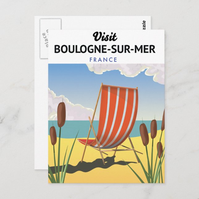 Boulogne-sur-Mer france travel poster Postcard (Front/Back)