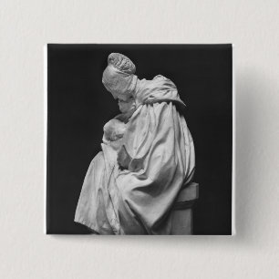Boulonnaise Woman Feeding her Child 15 Cm Square Badge