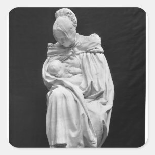Boulonnaise Woman Feeding her Child Square Sticker