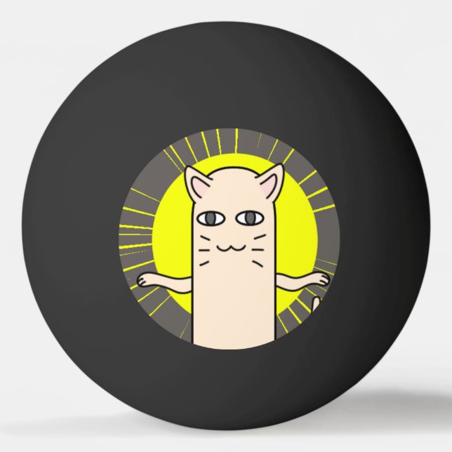 bouman74 cute cat ping pong ball (Front)