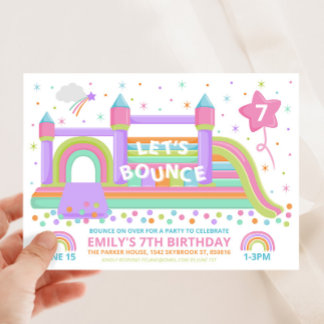 Bounce Birthday Party Invitation