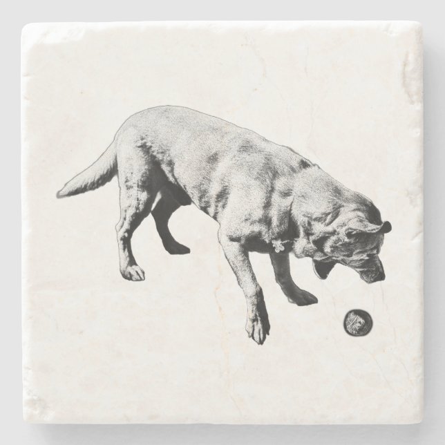 Bounce & Bite Stone Coaster (Front)