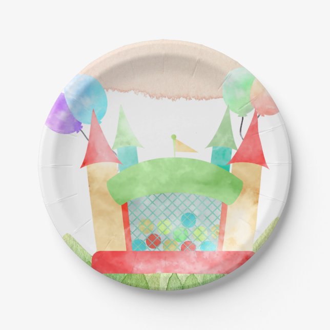 Bounce House Bash Party  Paper Plate (Front)