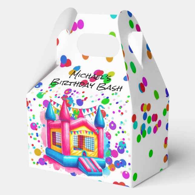 Bounce House Birthday Bash Favour Box (Back)