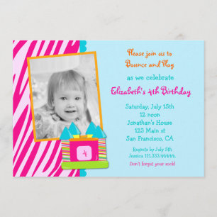 Bounce House Birthday invitation