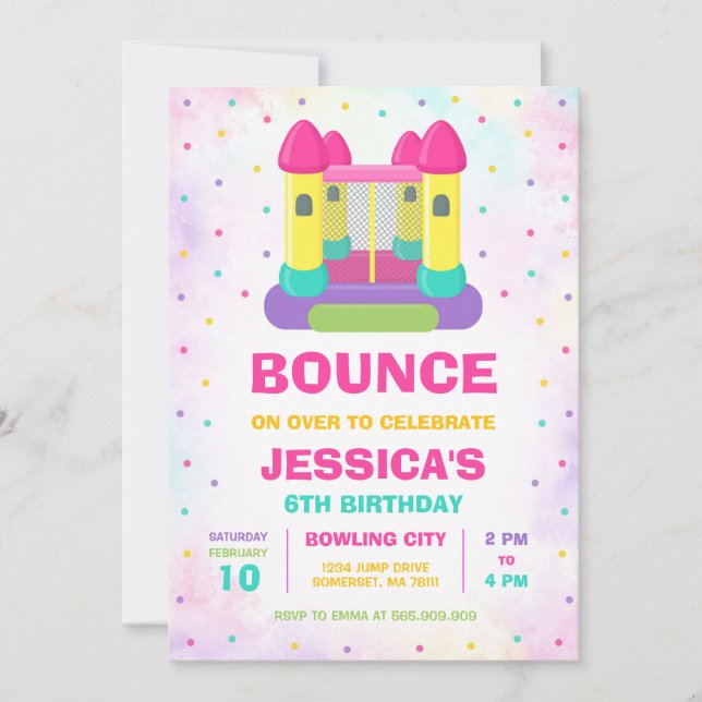 Bounce House Birthday Invitation (Front)