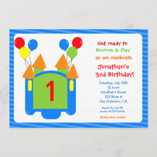Bounce House Birthday Invitation