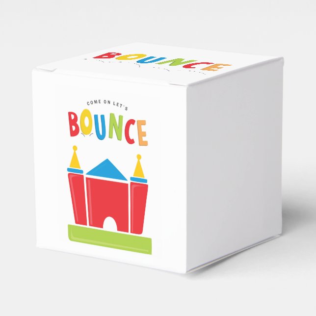 Bounce House Birthday Party Favour Box (Front Side)