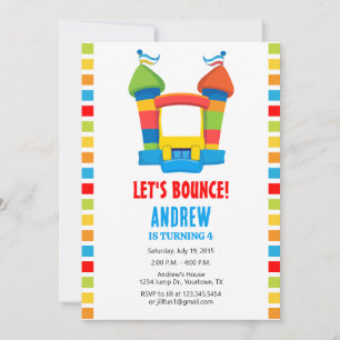 Bounce House Birthday Party Invitation