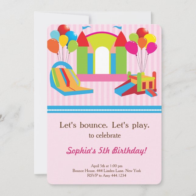 Bounce House Birthday Party Invitation (Front)