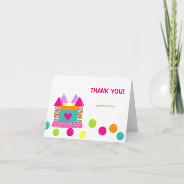 Bounce House Bounce Castle Thank you cards (Front)