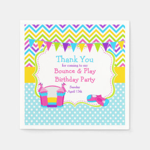 Bounce House Bouncy Castle Birthday Party Napkin