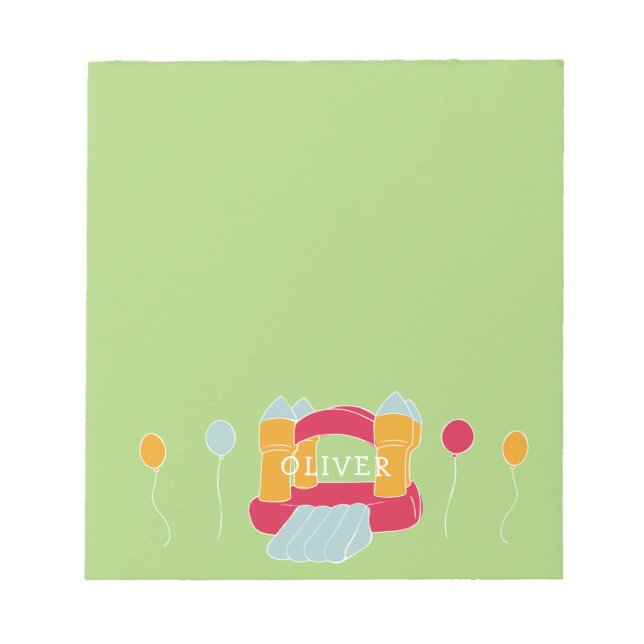 Bounce House/castle custom children's design  Notepad (Front)