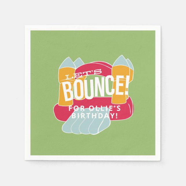Bounce House/castle party design Napkin (Front)