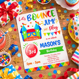 Bounce House Invitation, Bouncing Invitations