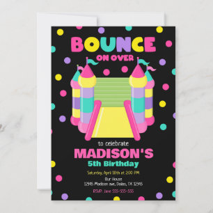 Bounce House Jump Birthday Party Invitation