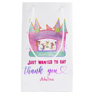 Bounce House Jump Play Gymnastics Kids Birthday Small Gift Bag