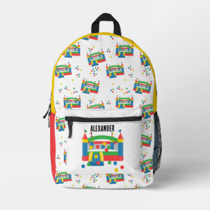 Bounce House Jumping Castle Ball Cute Pattern Printed Backpack