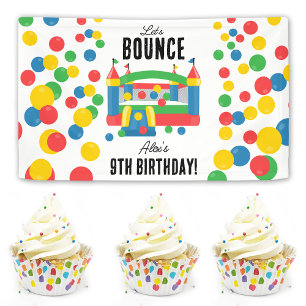 Bounce House Jumping Castle Kids Birthday Party Banner