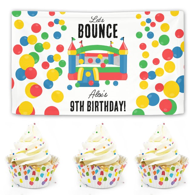 Bounce House Jumping Castle Kids Birthday Party Banner (Bounce House Jumping Castle Kids Birthday Party Banner)