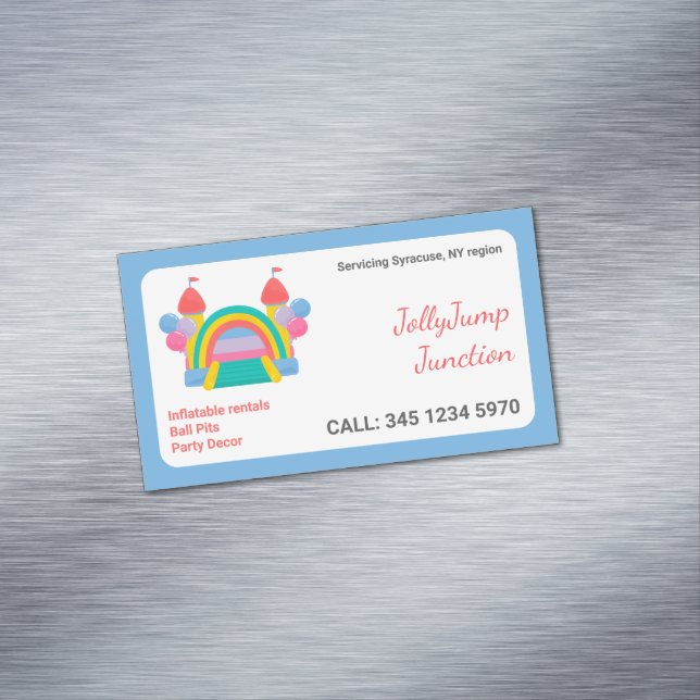 Bounce House Magnetic Business Card (In Situ)