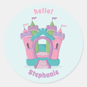 Bounce House Party Classic Round Sticker