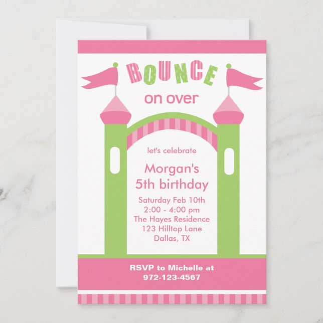 Bounce House Party Invitations (Front)