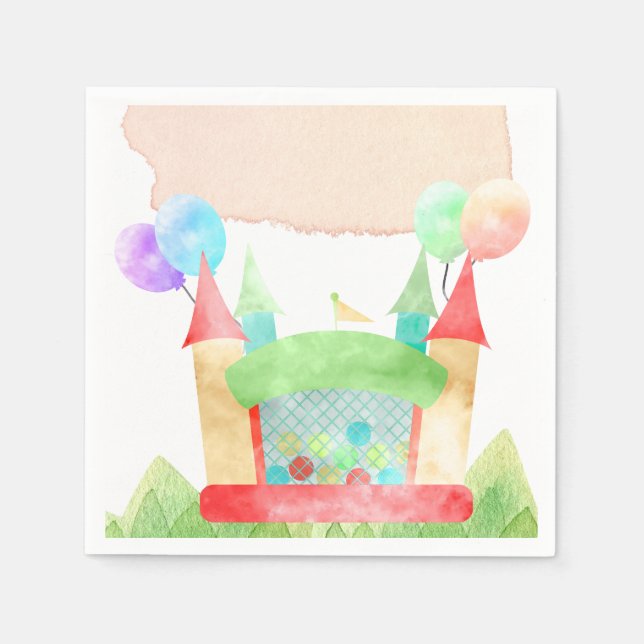 Bounce House Party Napkin (Front)