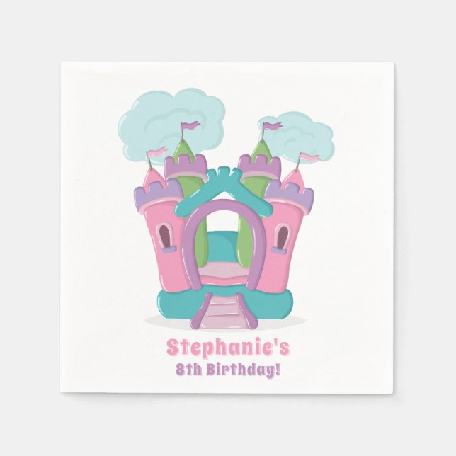 Bounce House Party Napkin (Front)
