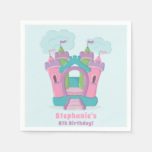 Bounce House Party Napkin (Front)