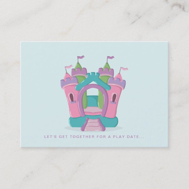 Bounce House Party Play Date Calling Cards (Front)