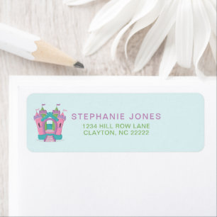 Bounce House Party Return Address Label